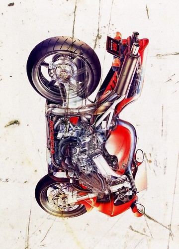 Honda nr750 1992 ghosted - honda, aged