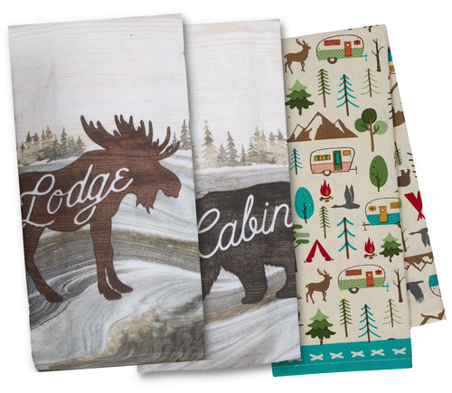 Camping dish towels - 3,