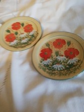 Tain Pottery Red Poppy Pair of