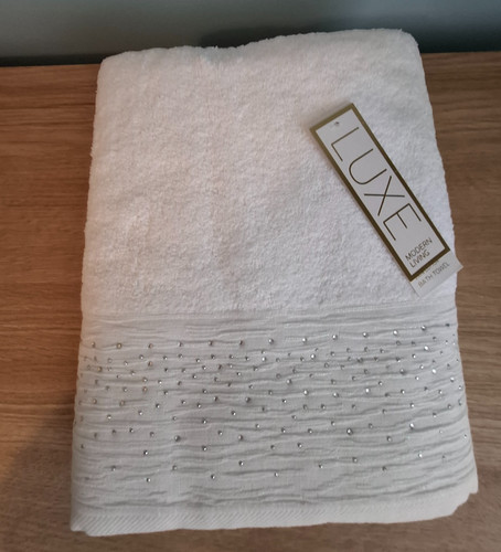 Luxe white cotton bath towel - luxe,
