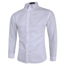 Mens Solid Shirts Long Sleeve