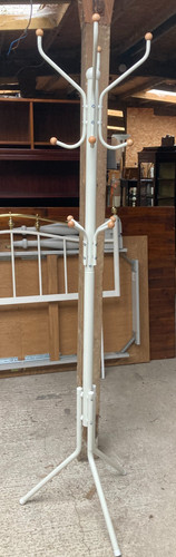 White metal coat stand - metal, rack