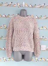 M&S Collection oatmeal mix chenille JUMPER XS Marks & Spencer UK 6