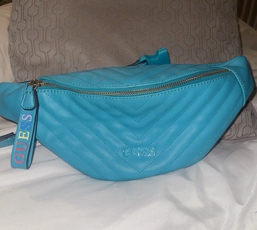 Blue guess bumbag - guess,