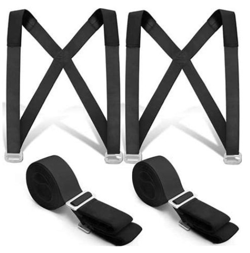Person lifting straps for - 2-person,