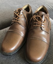 GEORGE OLIVER BROWN MENS LACE UP LEATHER SHOES SIZE 7 UK