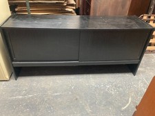 Modern Black Ash Style Sideboard TV Unit Cabinet Cupboard with Sliding Doors