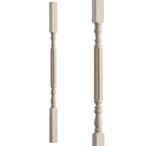 Stair spindle fluted - fluted, rolling