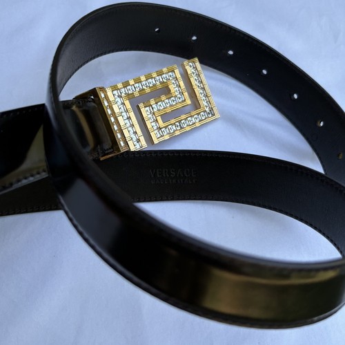 Versace greca buckle - versace, leather