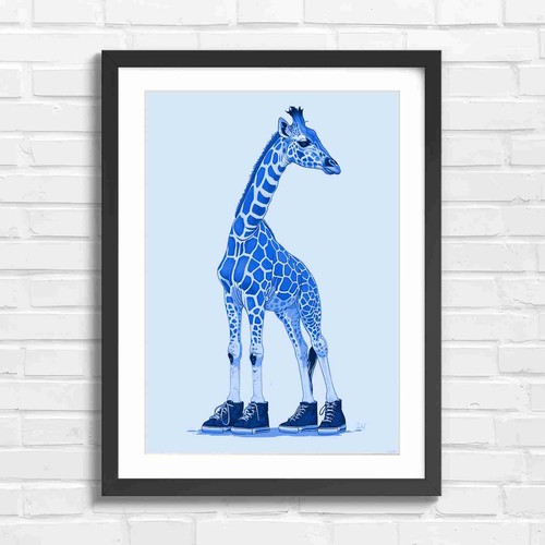 Fashionable giraffe wearing - fashionable,