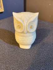 Avon Milk Glass Owl 70s Empty