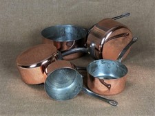 Vintage French Copper Pans -