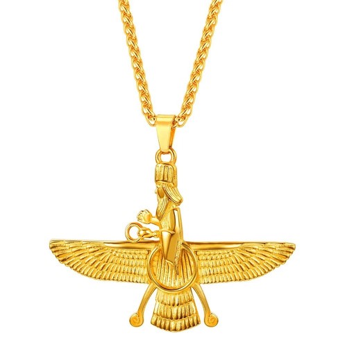 Faravahar necklace 18k - faravahar,