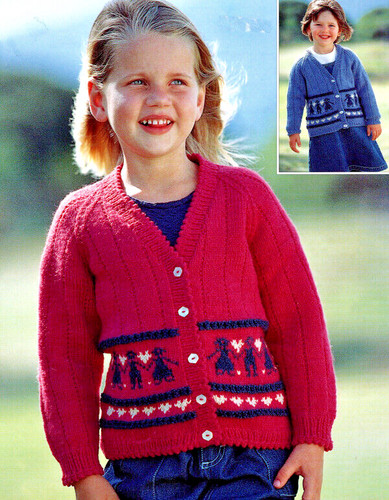 0323 knitting girls raglan - girls,