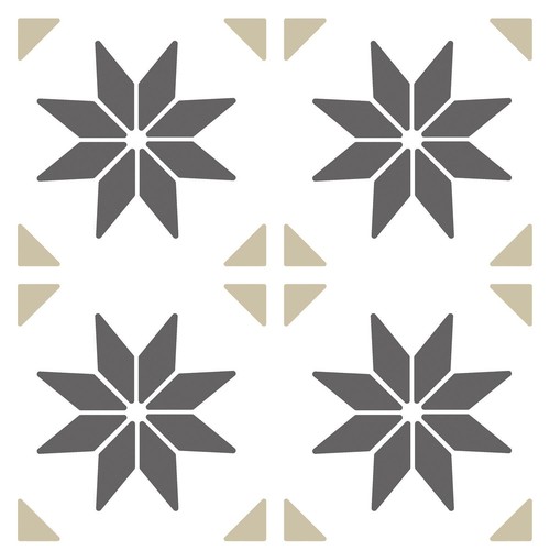 Vivid stars grey floor - grey, tiles