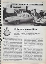 1966 Jaguar E-type 2+2 automatic: 6-page Motor magazine road test
