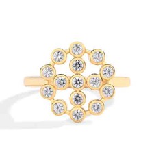 2ct VVS1 D Excellent 18K Yellow Gold Lab Created Ring Diamond Test Certified