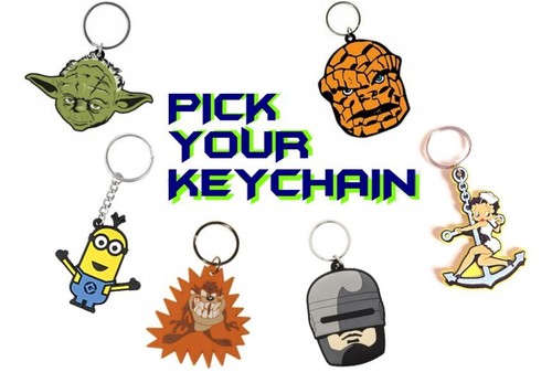 Rubber keyring keychain - rubber,