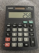 Casio MS-8S Two Way Power Desk Tax Calculator Solar or Battery Powered Working