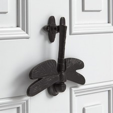 Black Cast Iron Dragonfly Door