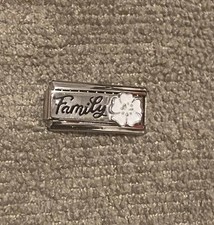 New Family Flower Double Italian Charm Fits 9mm Classic Nomination Bracelet