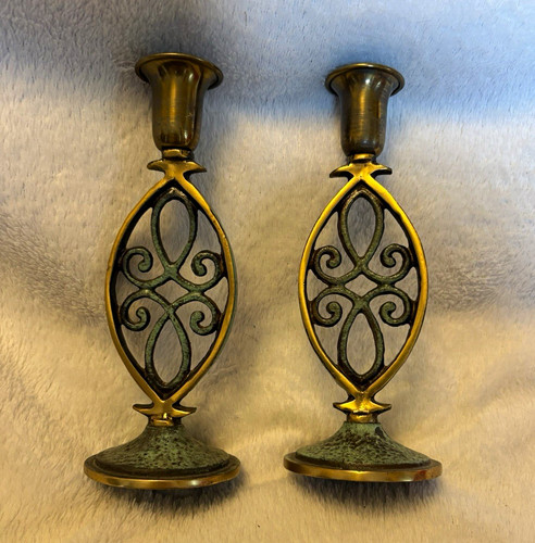 Vintage pair solid brass - solid,