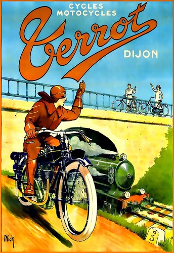 Art print terrot motorcycles - art,