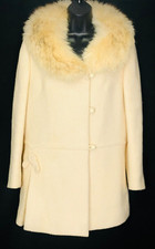 Vintage 1960s white wool coat