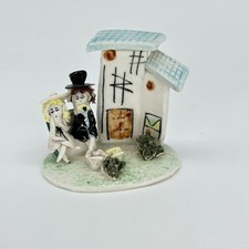 Vintage Italy Porcelain Spaghetti Hair Couple, Love ❤️Figurine Zampiva Unsigned