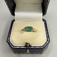 18ct Gold Emerald and diamond