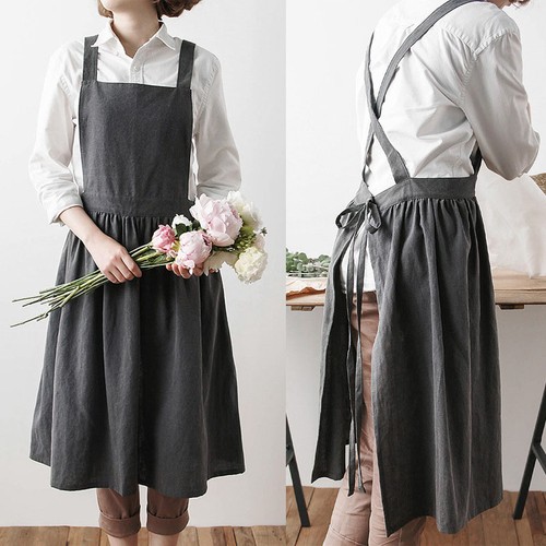Women cotton linen dress - women,