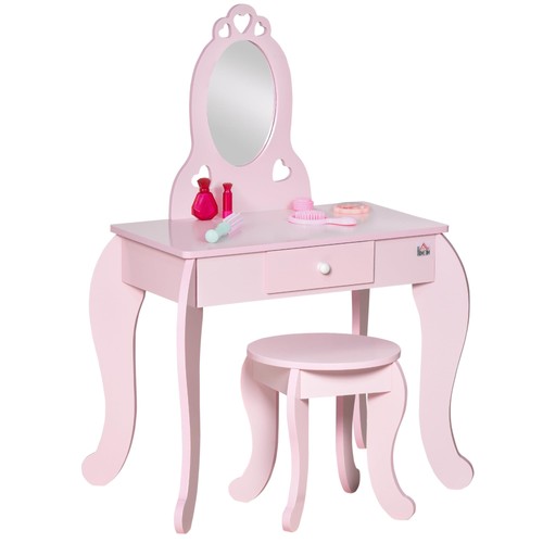Homcom kids vanity table - vanity, &