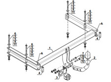 Swan Neck Tow Bar For Audi A4