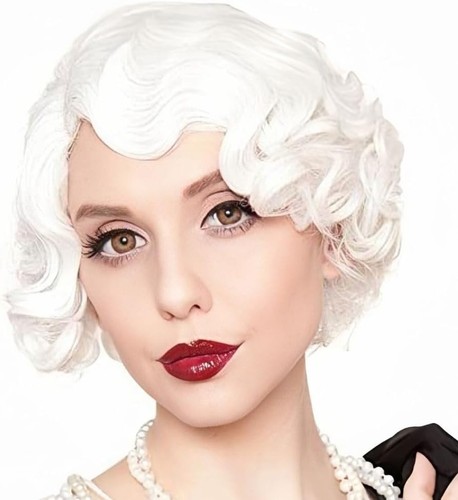 White curly wigs - wigs, women