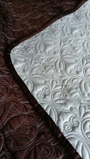 Luxurious Brown Quilted Bedspread. 