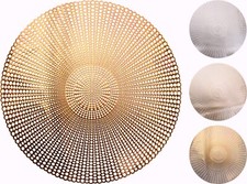 Place Mats Round Metallic