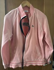 Lacoste Women Coral/Peach Velour Vintage Tracksuit Jacket Size 44