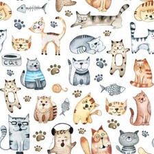 4 x Lunch Napkins/33cm/3Ply/Decoupage/Animals/Assorted Cats/Pet Cat