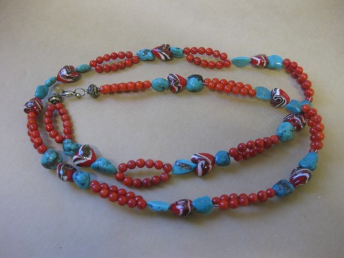 Vintage beaded necklace - necklace, &