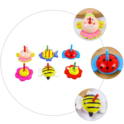 6pcs colorful wooden - 6pcs,