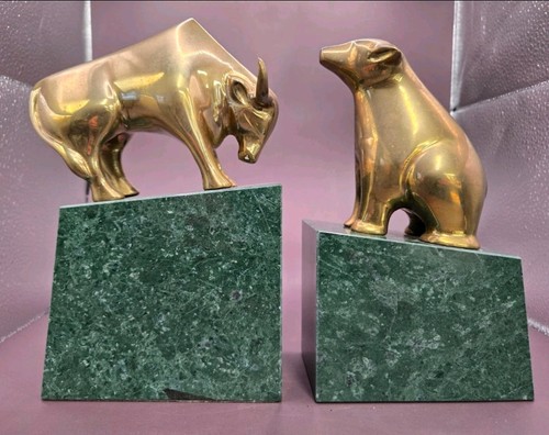 Mid century brass bull - brass,