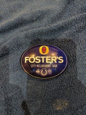 Fosters Oval 3D Beer Pump Badge Fish Eye Lens Fosters  Brewery Plaque Pump Pub