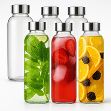 6PCS Glass Water Juice Milk