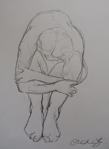 Pencil drawing nude male