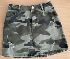 Girls Denim Co. Camouflage Skirt With Adjustable Waist Size 9-10 Years
