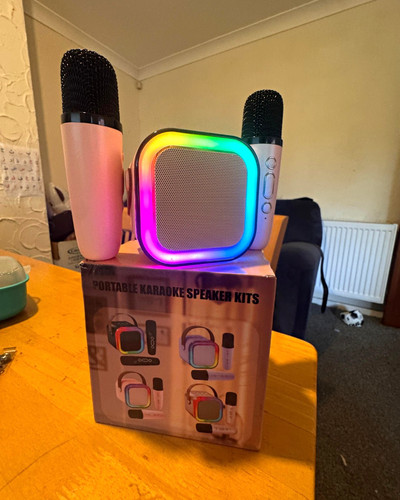 Portable pink karaoke - portable,