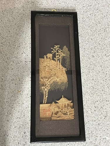 Vintage chinese cork diorama - chinese,