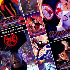 Spider-Man Across The Spider-Verse Posters A4 A3 Spiderman Wall Art Marvel Print