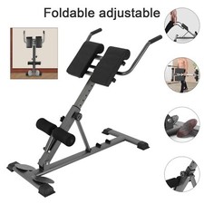 Home Fitness Workout Roman Chair Hyperextension Back Extension Bench Foldable UK