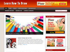 Learn-To-Draw-Blog-Ready Made Affiliate Website- Free Hosting/ Setup